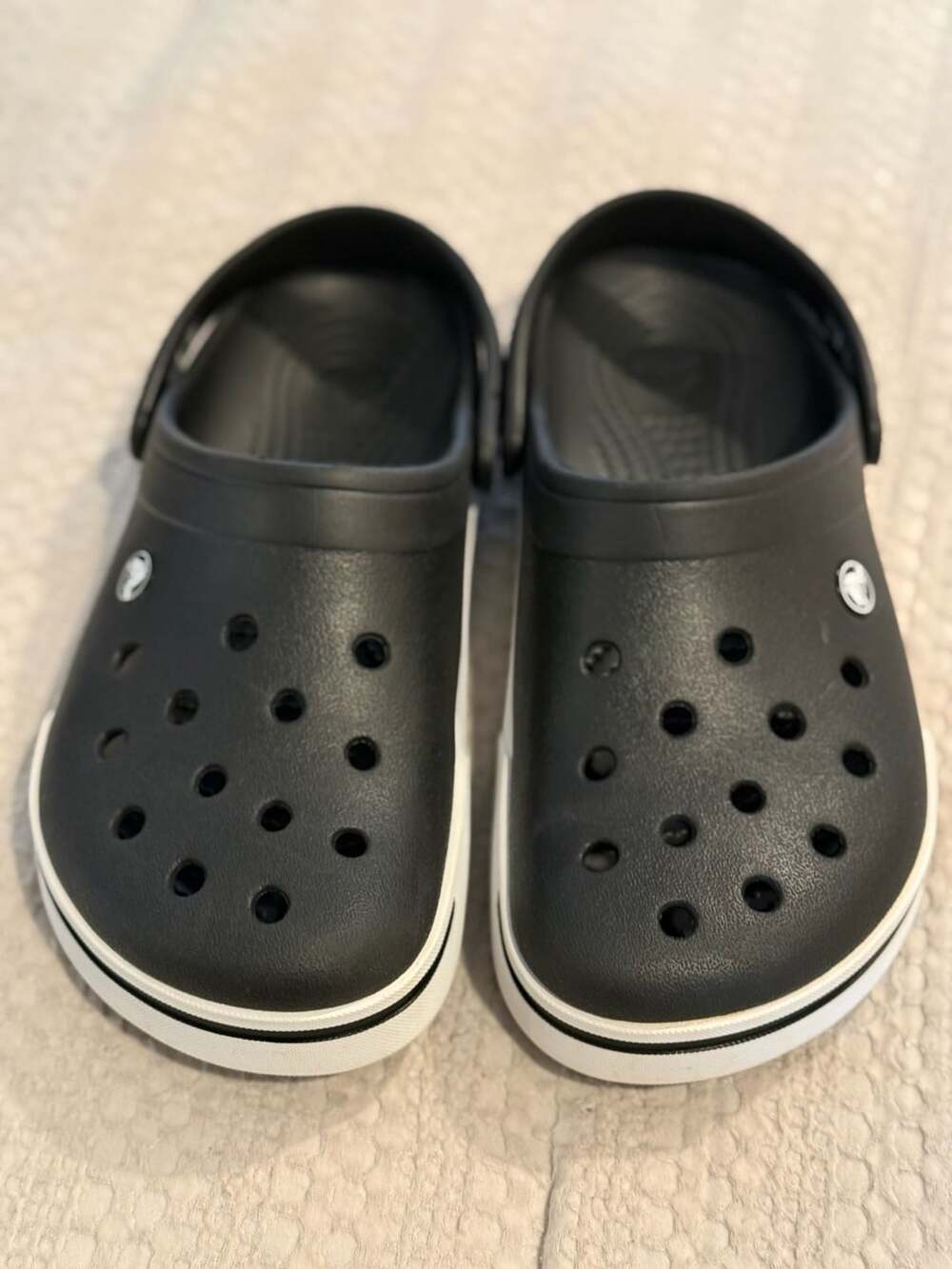 Crocs Crocband Clogs Black and White Men's 8 Women's 10